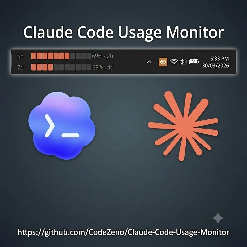 Claude Code Usage Monitor: seus limites de uso na barra de tarefas